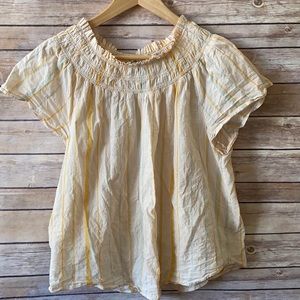 Madewell novelty gathered neck blouse
